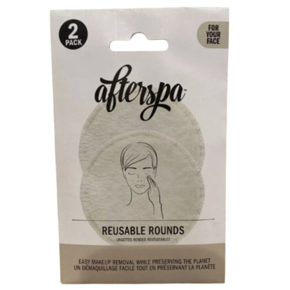 Afterspa Reusable Rounds 2 Pack Reusable Makeup Removal Pads